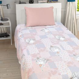 Εικόνα της ΚΟΥΒΕΡΛΙ GIRLY PINK-GREY  160X220