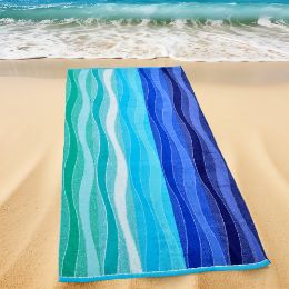 Εικόνα της ΠΕΤΣΕΤΑ ΘΑΛΑΣΣΗΣ SHADES OF WAVE BLUE 90X180