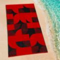 Εικόνα της ΠΕΤΣΕΤΑ ΘΑΛΑΣΣΗΣ GEOMETRICO DGREY-RED 86X160