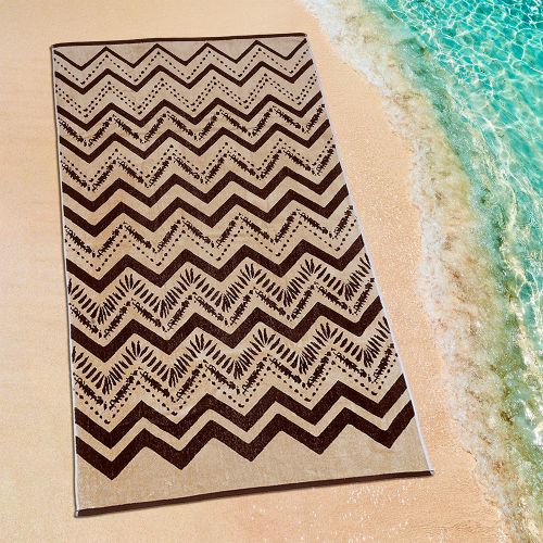 Εικόνα της ΠΕΤΣΕΤΑ ΘΑΛΑΣΣΗΣ ZIGZAGE BROWN 86X160