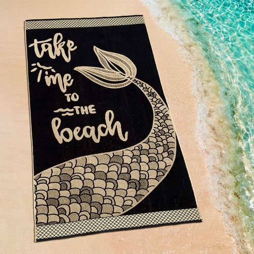 Εικόνα της ΠΕΤΣΕΤΑ ΘΑΛΑΣΣΗΣ BEACH TIME BLACK-WHITE 86X160