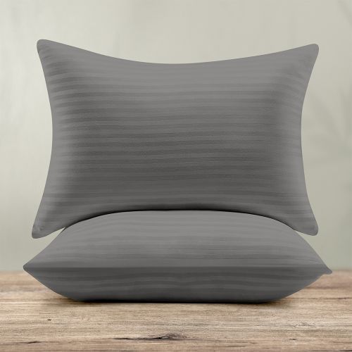 Εικόνα της ΜΑΞΙΛΑΡΟΘΗΚΕΣ BASKO STRIPE DGREY 50X70