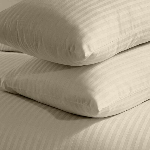 Εικόνα της ΜΑΞΙΛΑΡΟΘΗΚΗ SATIN STRIPE 100/100 ECRU 50X70 230TC