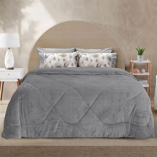 Εικόνα της ΚΟΥΒΕΡΤΟΠΑΠΛΩΜΑ DANIA GREY 220X240