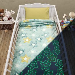 Εικόνα της ΚΟΥΒΕΡΤΑ FLEECE ΦΩΣΦΟΡΙΖΕ STER MINT 110X150
