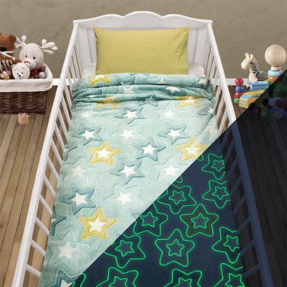 Εικόνα της ΚΟΥΒΕΡΤΑ FLEECE ΦΩΣΦΟΡΙΖΕ STER MINT 110X150
