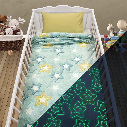 Εικόνα της ΚΟΥΒΕΡΤΑ FLEECE ΦΩΣΦΟΡΙΖΕ STER MINT 110X150