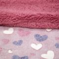 Εικόνα της ΚΟΥΒΕΡΤΑ FLEECE SHERPA ΦΩΣΦΟΡΙΖΕ HERZ PINK 110X150