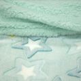 Εικόνα της ΚΟΥΒΕΡΤΑ FLEECE SHERPA ΦΩΣΦΟΡΙΖΕ STER MINT 110X150